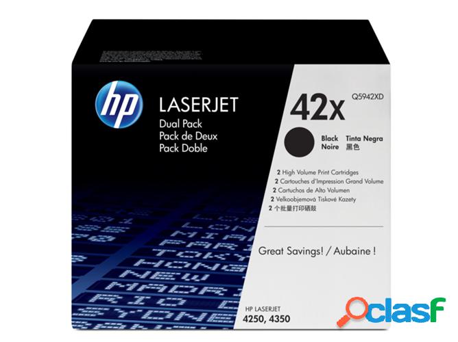 Pack de 2 cartuchos de tóner original LaserJet HP 42X de