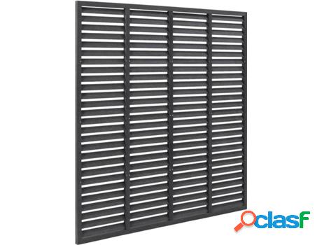 Panel de Vallado para Animales de Granja VIDAXL WPC (Gris -