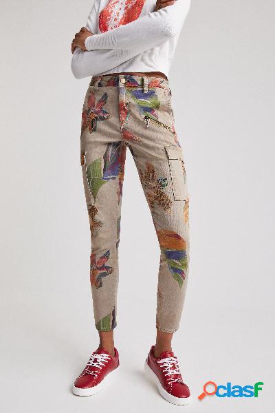 PantalÃ³n cargo camoflower