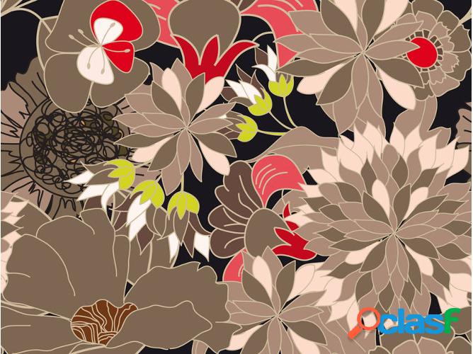 Papel Pintado ARTGEIST Floral Design Gray (400x309 cm)
