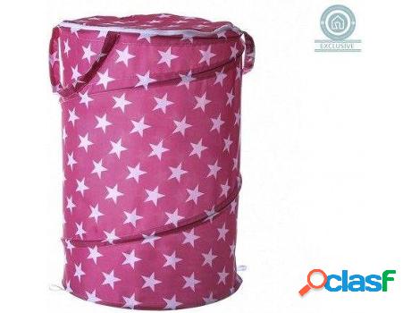 Para Baño HOGAR Y MÁS Pongotodo Rosa Con Estrella (40 x 40