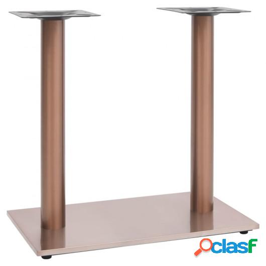 Pata de mesa de bistró acero inoxidable latón 70x40x72 cm