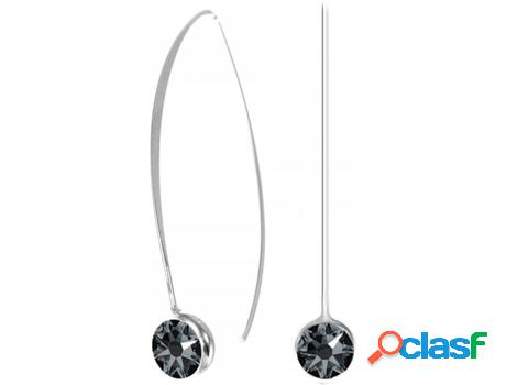 Pendientes SC_CRYSTAL Cristales (bañado a rodio - Negro -