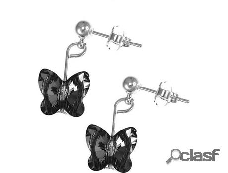 Pendientes SC_CRYSTAL Cristales (bañado a rodio - Negro -