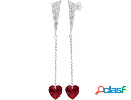 Pendientes SC_CRYSTAL Cristales (bañado a rodio - Rojo -