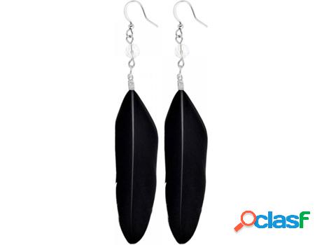 Pendientes SC_CRYSTAL (bañado a rodio - Negro - 9cm)