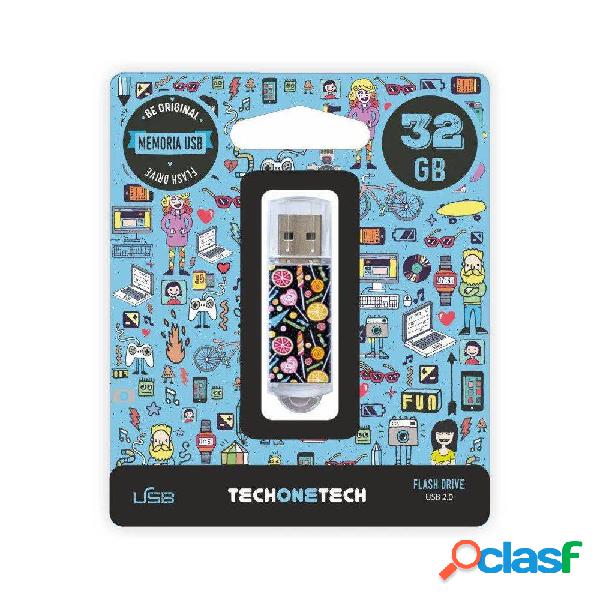 Pendrive 32GB Tech One Candy Pop USB 2.0