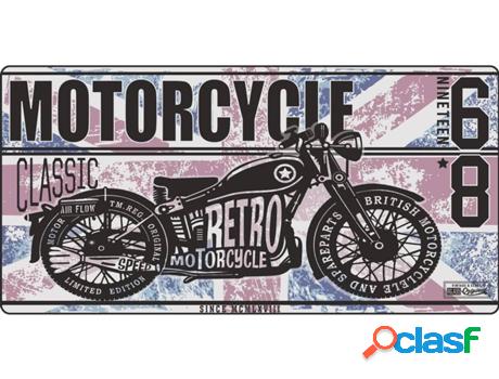 Placa de Matrícula OEDIM Retro Motorcycle (30x15cm -
