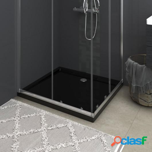 Plato de ducha rectangular negro ABS 80x90 cm