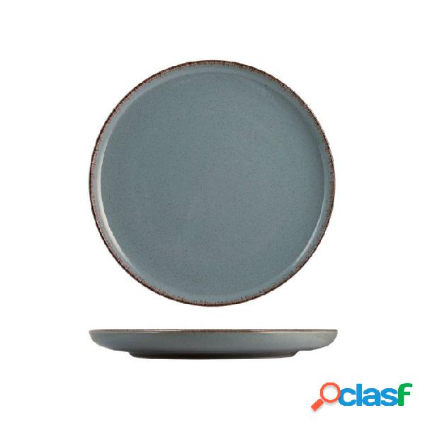Plato de porcelana Pearl Azul llano 27cm