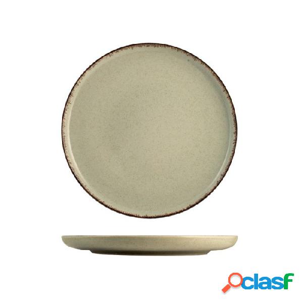 Plato de porcelana Pearl verde llano 27cm