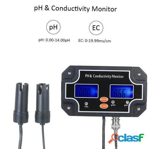 Probador de calidad del agua 2 en 1 Medidor de pH / CE