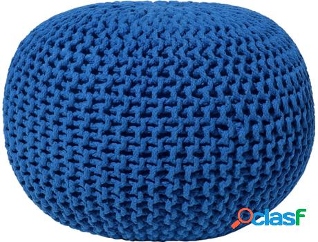 Puf BELIANI Conrad (Azul - Algodón -50x50x35 cm)