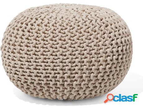 Puf Conrad (Beije - Algodón -40x40x25 cm)