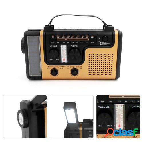 Radio de emergencia Manivela Radio solar con función BT