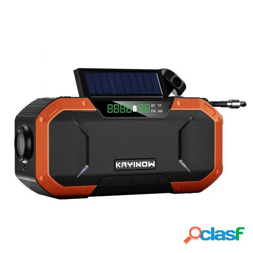 Radio portátil con manivela multifunción IPX6 impermeable