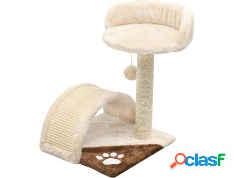 Rascador Árbol p/ Gatos VIDAXL c/postes Beige y Marrón