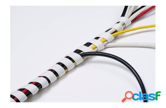 Recogedor de cables D'Line Tidy Wrap 2,5m Blanco