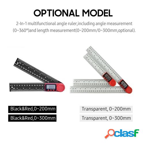 Regla de medición plegable 2 en 1 Regla electrónica de