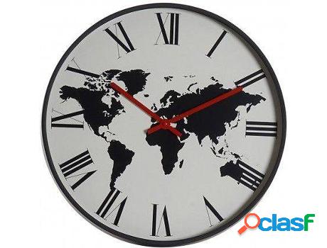 Reloj HOGAR Y MÁS Pared Mapamundi (pvc cristal)