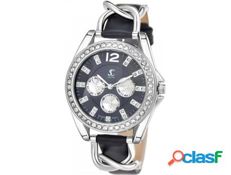 Reloj SC_CRYSTAL Cristales (bañado a rodio - Negro)