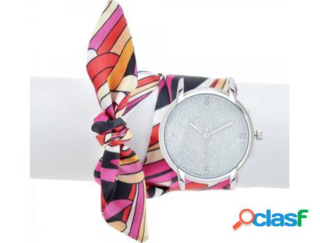 Reloj SC_CRYSTAL Marjorie (bañado a rodio - Rojo)