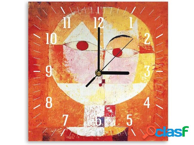 Reloj de Pared LEGENDARTE Senecio - Paul Klee (30x30 cm)