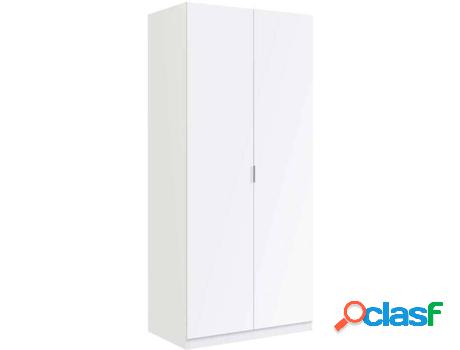 Ropero FORES 2 Puertas (Madera - 81 cm - Blanco)