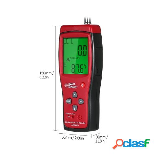 SMART SENSOR Detector de gas combustible Instrumento de