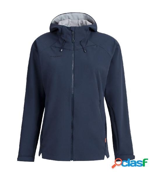 SOFT SHELL MAMMUT CON CAPUCHA SAPUEN SO MUJER AZUL M