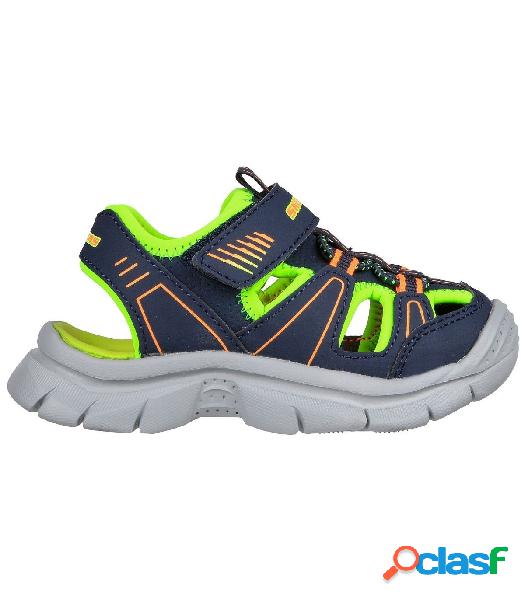 Sandalias Skechers Relix Valder Niños Navy Lime 23