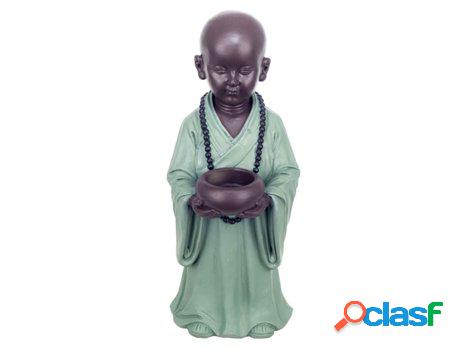 Signes Grimalt - Figura monje con plato Verde de Resina |