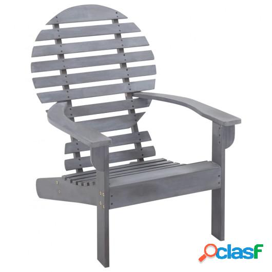 Silla Adirondack de madera maciza de acacia gris