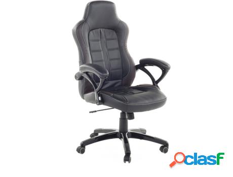 Silla de Escritorio Ejecutiva BELIANI Prince Negro y Marrón
