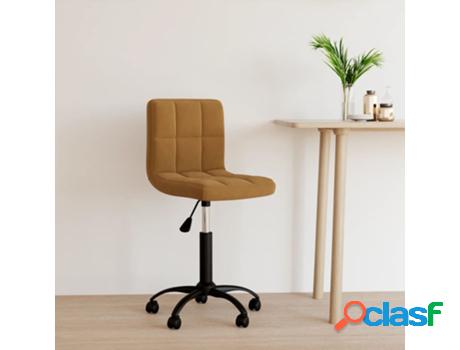 Silla de Oficina VIDAXL Giratoria Marrón (Terciopelo - 40 x