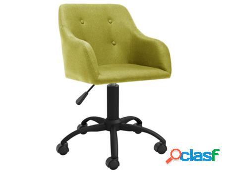 Silla de Oficina VIDAXL Giratoria Verde (Tela - 53 x 51.5 x