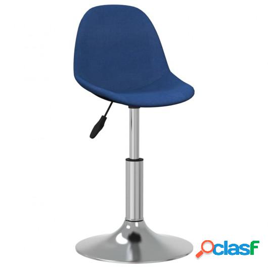 Silla de comedor de tela azul