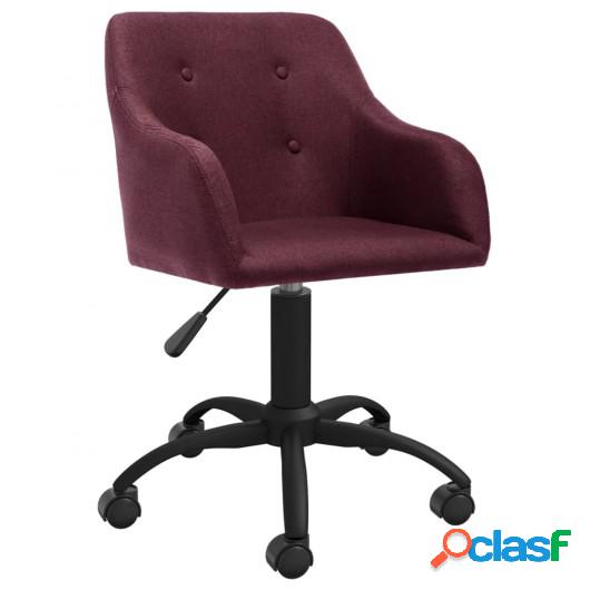 Silla de comedor giratoria tela morada