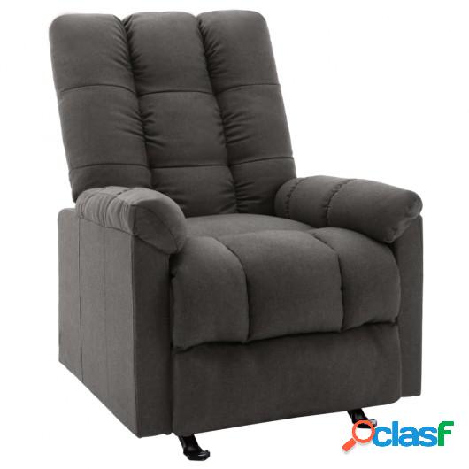 Silla reclinable de tela gris oscuro