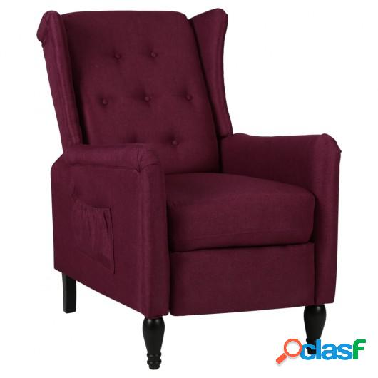 Silla reclinable de tela morado