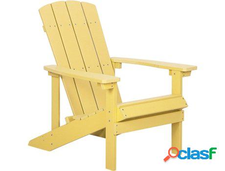 Sillas de Jardín Adirondack (Amarillo - Madera de plástico
