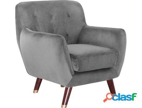 Sillón Bodo (Gris - Terciopelo -81x80x84 cm)