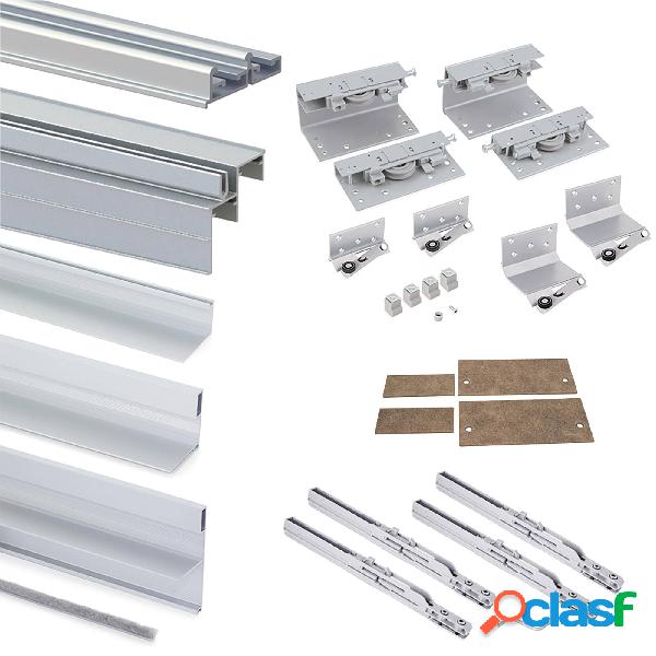 Sistema corredero para armario 2 puertas colgadas espesor