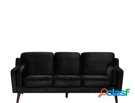 Sofá Lokka (Negro - Terciopelo -83x204x85 cm)