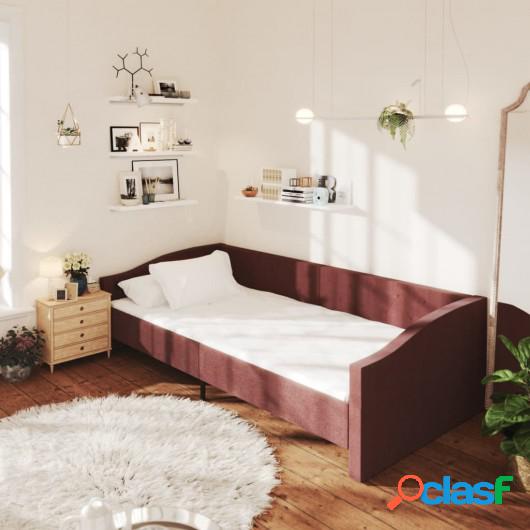 Sofá cama con colchón USB de tela morado 90x200 cm