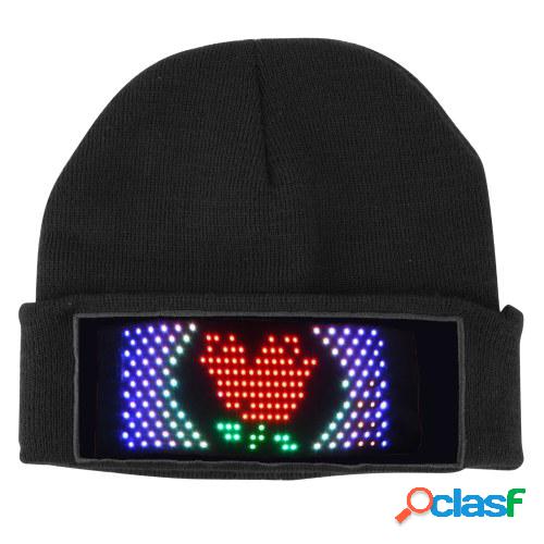 Sombrero de punto de emisión de luz a todo color LED BT DIY