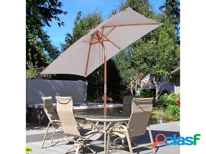 Sombrilla OUTSUNNY Gris (200x150cm)