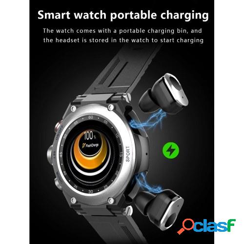T92 2 en 1 Reloj deportivo inteligente Auriculares