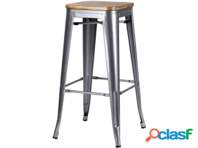 Taburete REGALOS MIGUEL Torix (Gris - 43 x 76 x 43 cm -