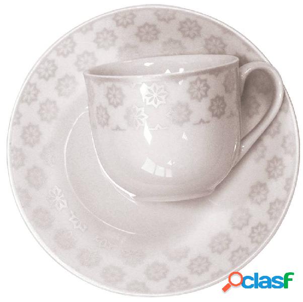 Tazas de café de porcelana banda blanca